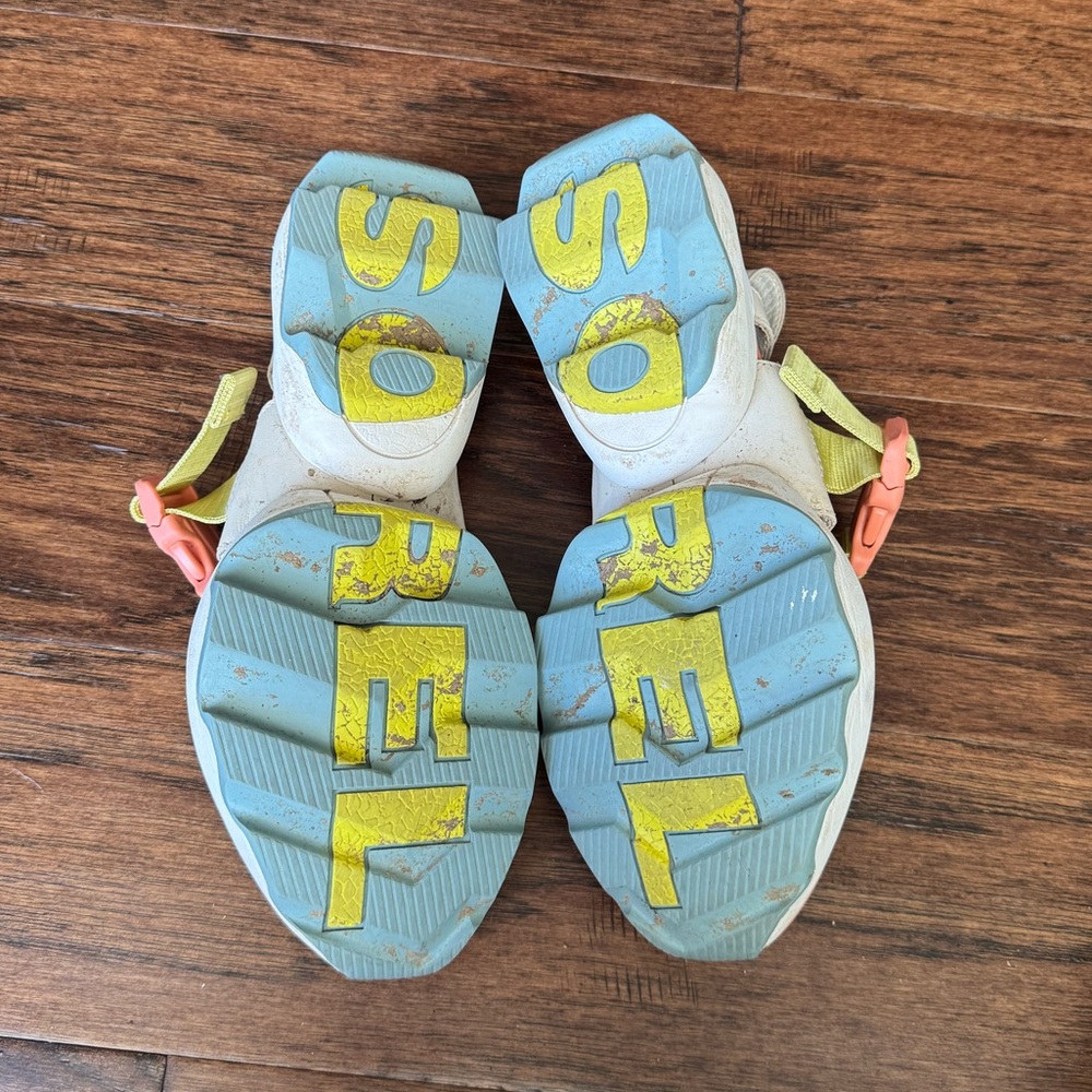 Sorel Kinetic Impact Slide High Sandals Women’s coral green buckle Size 8.5 - Picture 7 of 8